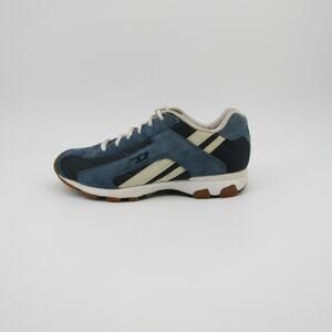Diesel Krypton Shoes Womens Size 7 Blue Black Leather Upper Suede Retro Sneakers